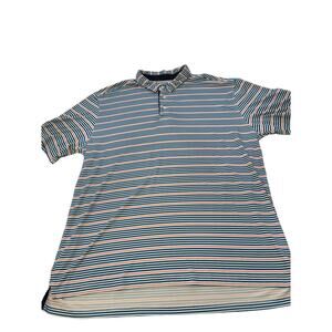 men's southern proper blue striped golf polo size XXL 2XL